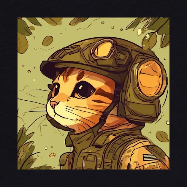 cute solider cat by OWLS store